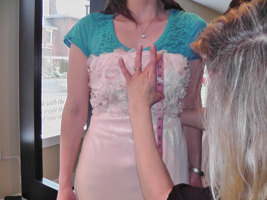 Measurements are taken.