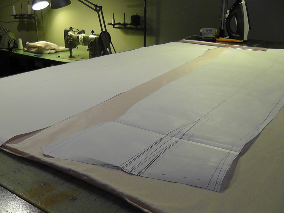 A pattern is drafted.